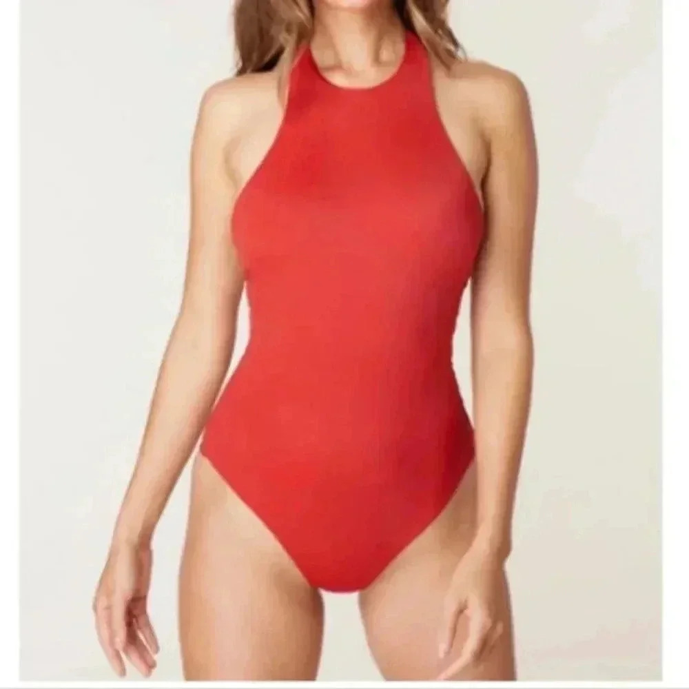 NWT Andie Swim, The Luzon One Piece, XL, Red/Orange